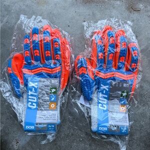 BCG Cut-X Men's Safety Gloves - Orange and Blue